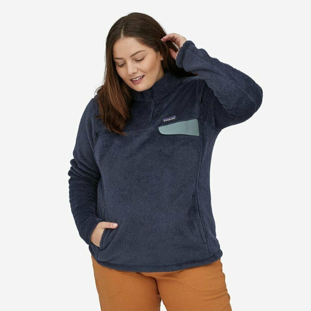 Patagonia Re-Tool Snap-T Pullover Fleece Jacket Navy Blue Company Logo XL H12627 - Picture 11 of 12